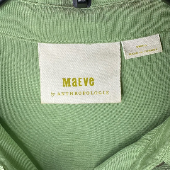 Maeve Anthropologie Womens Blouse Small Flowy Boho Festival High Low Button-Up - Picture 2 of 5